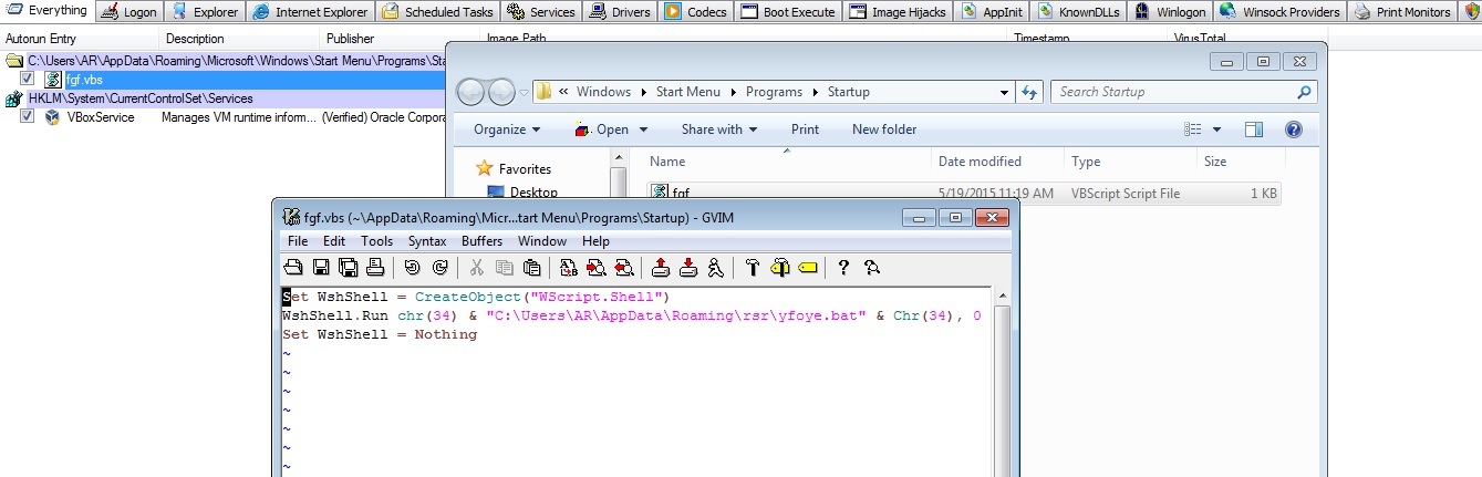 Contents of the suspicious visual basic script will lead to the malicious file
