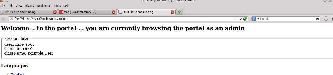 session modified in struts app via cookie using CVE-2014-0116